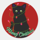 Recherche de noël chat autocollants Lumières de noël