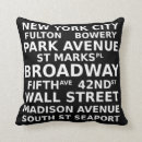 Recherche de rue coussins New york city