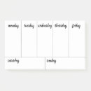 Recherche de jours de la semaine post its Planificateur quotidien