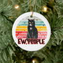 Recherche de humour de chat céramique ronds ornements Toute personne