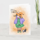 Recherche de chat halloween vœux cartes Sorcière amusante