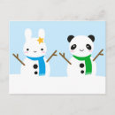 Recherche de lapin de neige cartes postales Hiver