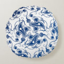 Recherche de motif floral bleu coussins Bleu et blanc