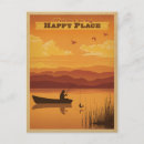 Recherche de lac vintage cartes postales pêche