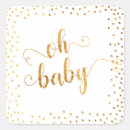 Recherche de baby shower neutre genre autocollants Typographie