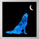 Recherche de loup bleu posters Clair de lune
