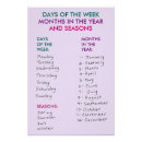 Recherche de jours de la semaine posters Apprentissage