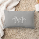 Recherche de gris de monogramme coussins Moderne