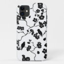 Recherche de oiseau noir et blanc iphone coques Fleur