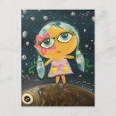 Recherche de petits poissons cartes postales Mer