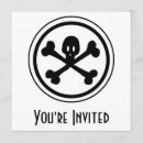 Recherche de pirates carrées invitations Crâne et os croisés