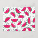 Recherche de motif de pastèque cartes postales Tendance