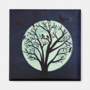 Recherche de clair de lune refrigérateur magnets Silhouette
