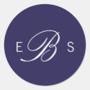 Recherche de papier monogramme autocollants Bleu marine