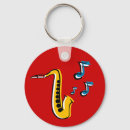 Recherche de saxophone bleu porteclés Jazz