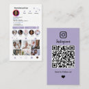 Recherche de lavande cartes visite Instagram
