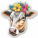 Recherche de tête vache autocollants Mignon