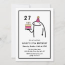 Recherche de 27ème anniversaire cartes invitations Humour