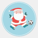 Recherche de football père noël autocollants Sports