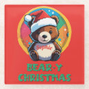 Recherche de verre noël de dessous de dessous de verres Ours en peluche