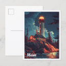 Recherche de phare principal cartes postales Illustration