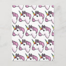Recherche de licorne drôle cartes postales Dessin