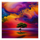 Recherche de arbres colorés posters Vert