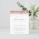 Recherche de paillettes roses invitations Quinceañera