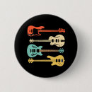 Recherche de guitare basse badges Rétro