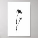 Recherche de fleur stylisée art noir et blanc