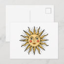 Recherche de visage du soleil cartes postales Jaune