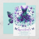 Recherche de cristal invitations Bleu