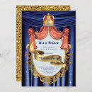 Recherche de royal blue gold baby shower invitations Bleu