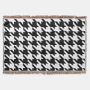 Recherche de pied poule de couvertures plaids Blanc