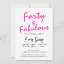 Recherche de fabulous 40ans anniversaire invitations Noir et blanc