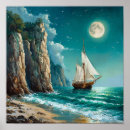 Recherche de clair lune posters Vagues