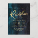 Recherche de bleu et or mariage invitations Glamour