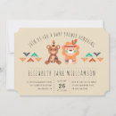 Recherche de tribal baby shower garçon invitations Bois