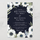 Recherche de bleu nuit mariage invitations Marine