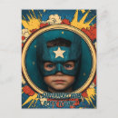 Recherche de superhéros cartes postales Pour enfants