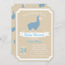 Recherche de llama baby shower invitations Bleu