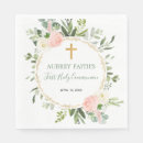 Recherche de baptême fille serviettes Croix religieuse