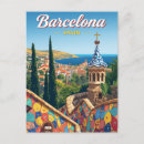 Recherche de güell de parc cartes postales Barcelone