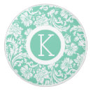 Recherche de vert turquoise boutons et poignées de porte Floral