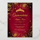 Recherche de couronne rouge invitations Quinceanera