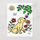 Recherche de labrador jaune cartes postales Récupérateur