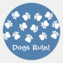 Recherche de empreinte de patte bleu autocollants Amoureux des chiens