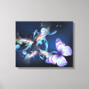 Recherche de papillons abstraits toiles Bleu