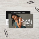 Recherche de styliste de client cartes visite Noir et blanc