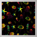Recherche de poissons abstraits posters Arrière plan